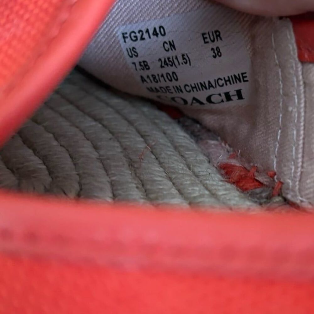 Coach Coral Espadrille‎ Size 7.5 - Picture 8 of 10